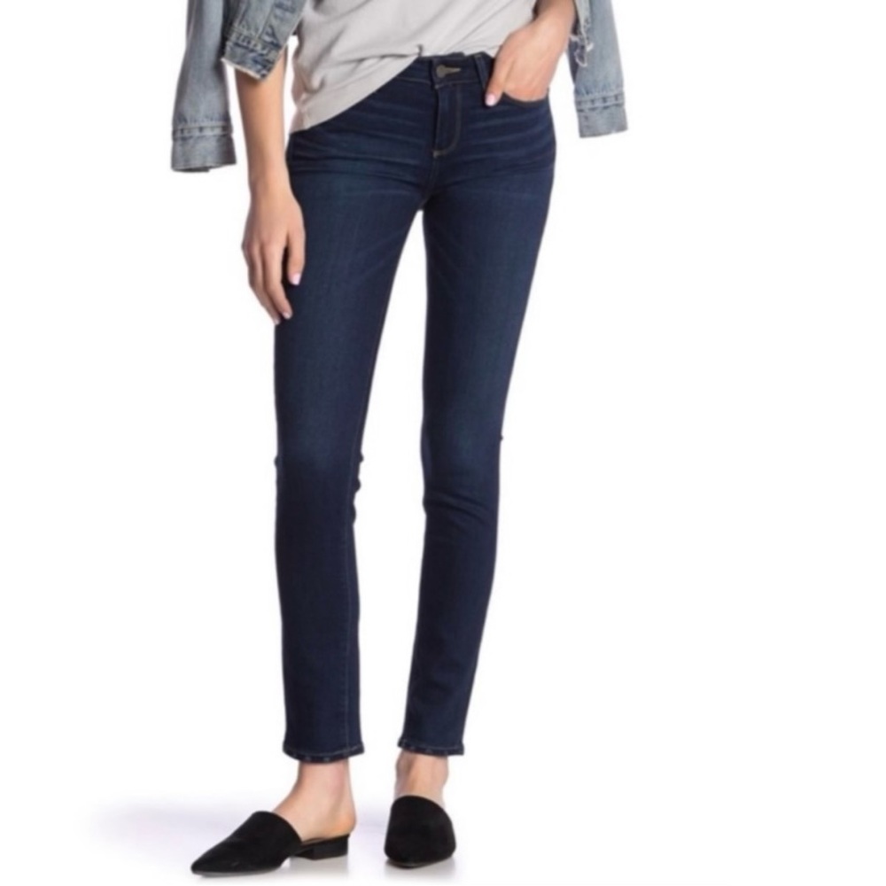 PAIGE Women’s Skyline Skinny Distressed Jeans Size 27 Dark Wash